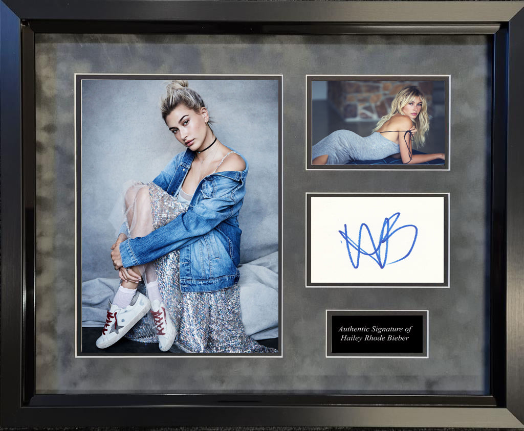 Hailey Bieber Signed Display