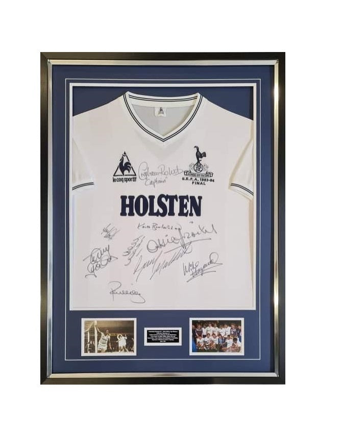 1984 UEFA Cup Final Shirt Signed by 9 Tottenham Hotspur Fc legends