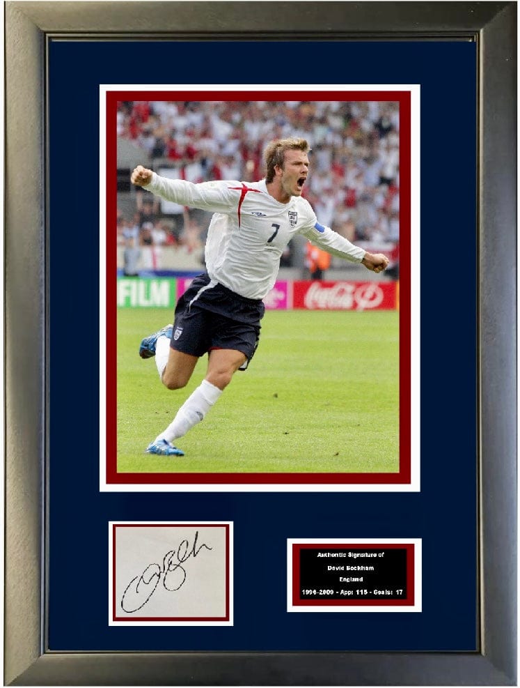 David Beckham Signed England Display